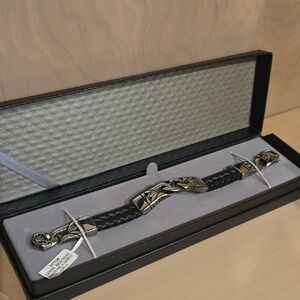 Silver and Black Bracelet in Gift Box